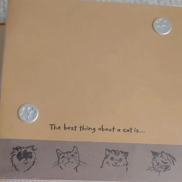 HALLMARK HAPPY TAILS CAT SCRAPBOOK PHOTO ALBUM 6.5" X 7.5" X 1 1/2" UNUSED - Picture 6 of 9